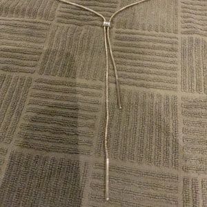Kendra Scott silver lariat style necklace